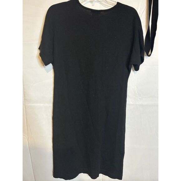 LACOSTE WOMENS (40)- 8/M Black 100% Merino Wool Sweater Dress/Tunic‎ - Picture 7 of 7
